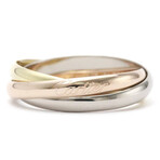 Cartier // 18k Rose Gold + 18k White Gold + 18k Yellow Gold Trinity Ring // Ring Size: 8 // Store Display