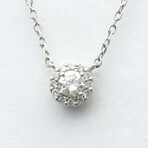 Vendome Aoyama // Platinum + Diamond Necklace // 14.56"-15.94" // Store Display