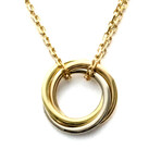 Cartier // 18k Rose Gold + 18k White Gold + 18k Yellow Gold Trinity De Cartier Necklace // 14.17"-15.74" // Store Display