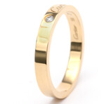 Cartier // 18k Rose Gold Engraved Diamond Ring // Ring Size: 7.5 // Store Display