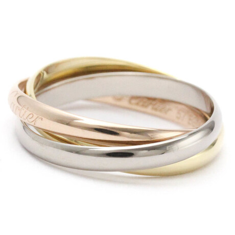 Cartier // 18k Rose Gold + 18k White Gold + 18k Yellow Gold Trinity Ring // Ring Size: 8 // Store Display