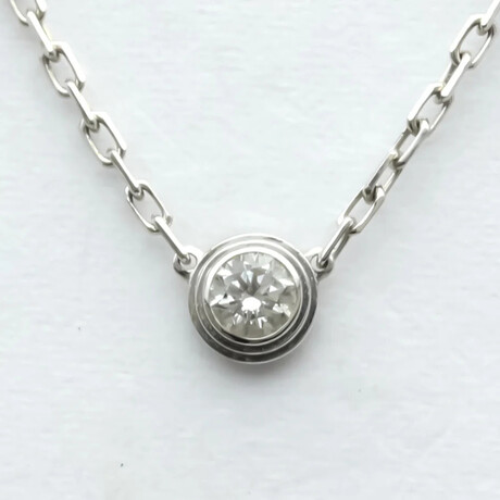 Cartier // 18k White Gold Diamants Legers Diamond Necklace // 14.96"-16.14" // Store Display