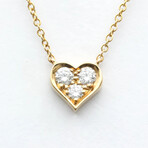 Tiffany & Co. // 18k Rose Gold Sentimental Heart Diamond Necklace // 15.74" // Store Display