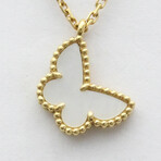 Van Cleef & Arpels // 18k Yellow Gold Necklace With Shell // 14.96"-15.74" // Store Display