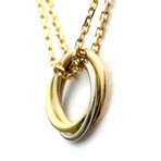 Cartier // 18k Rose Gold + 18k White Gold + 18k Yellow Gold Trinity De Cartier Necklace // 14.17"-15.74" // Store Display