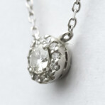 Vendome Aoyama // Platinum + Diamond Necklace // 14.56"-15.94" // Store Display
