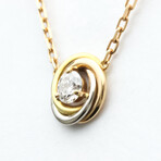 Cartier // 18k Rose Gold + 18k White Gold + 18k Yellow Gold Trinity De Cartier Diamond Necklace // 14.96"-16.14" // Store Display