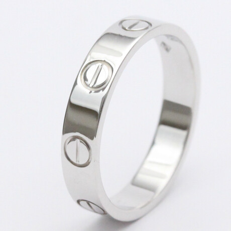 Cartier // 18k White Gold Love Ring // Ring Size: 4.75 // Store Display