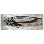 Fashion B Burgandy Surfboard // Reverse Printed Tempered Glass with Silver Leaf