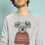 Winter Koala Red Sweatshirt // Gray (XS)