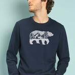 Bear And Foxes Sweatshirt // Navy (XS)