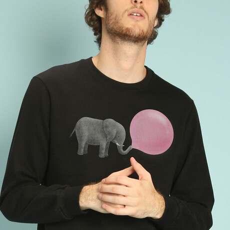 Jumbo Bubble Gum Sweatshirt // Black (XS)