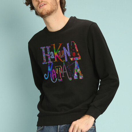 Hakuna Matata Color Sweatshirt // Black (XS)