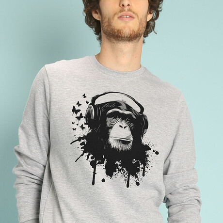 Creative Monkey Sweatshirt // Gray (XS)