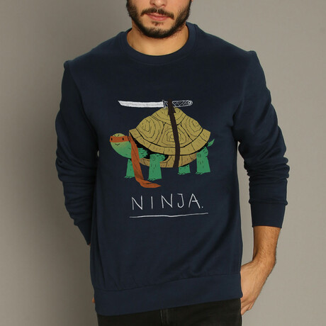 Ninja Turtle Sweatshirt // Navy (XS)