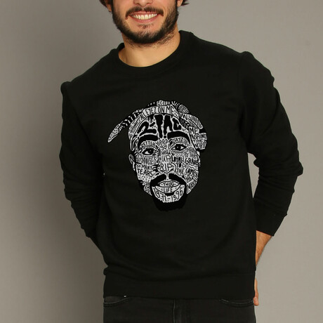 Tupac Shakur Sweatshirt // Black (XS)
