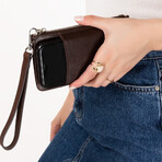 Phone Wallet // Brown (Iphone 13 Pro)