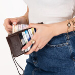 Phone Wallet // Brown (Iphone 13 Pro)