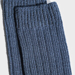 Paper x Cotton Heather Camp Socks // Pack of 2 // Indigo (Small)