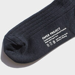 Paper x Cotton Anklet Socks // Pack of 3 // Navy (Small)
