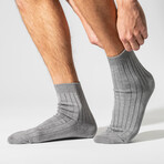 Paper x Cotton Anklet Socks // Pack of 3 // Grey (Small)