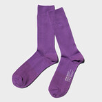 Paper x Cotton Rib Crew Socks// Pack of 3 // Purple (Small)