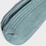 Paper x Superwash Wool Rib Crew Socks // Pack of 2 // Light Blue (Small)