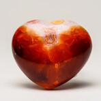 Genuine Polished Gem Carnelian Agate Heart // Small // With A Black Velvet Pouch