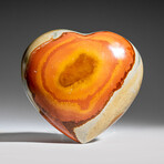 Genuine Polished Polychrome Jasper Heart  with Acrylic Display Stand