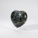 Genuine Polished Kambaba Jasper Heart with Acrylic Display Stand