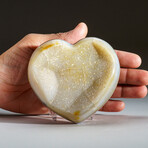 Genuine Polished Agate Druzy Heart // V.2