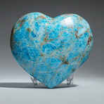 Genuine Polished Blue Apatite Heart V.2