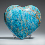 Genuine Polished Blue Apatite Heart V.2
