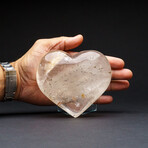 Genuine Polished Clear Quartz Heart