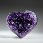 Genuine Amethyst Clustered Heart with Acrylic Display Stand // 297g