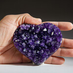 Genuine Amethyst Clustered Heart with Acrylic Display Stand // 256g