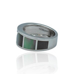 Mauboussin // 18K White Gold Diamond + Mother of Pearl Ring // Ring Size: 8.25 // Pre-Owned