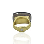 H. Stern // 18K Yellow Gold Smoky Quartz + Diamond Ring // Ring Size: 6.5 // Pre-Owned