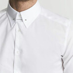 Pinned Collar Dress Shirt // White (M)