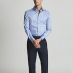 Slim Fit Solid Dress Shirt // Blue (XL)