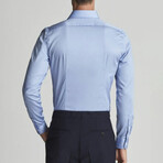 Slim Fit Solid Dress Shirt // Blue (3XL)