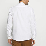 Banded Collar Dress Shirt // White (M)