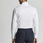 Slim Fit Solid Dress Shirt // White (L)