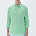Linen Dress Shirt // Mint (XL)