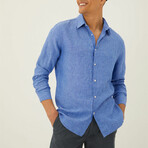 Linen Dress Shirt // Blue (XL)