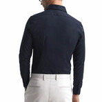 Slim Fit Dress Shirt // Navy (S)