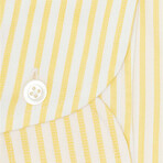 Striped Dress Shirt // Yellow, White (M)