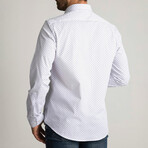 Polka Dot Dress Shirt // White, Black (M)