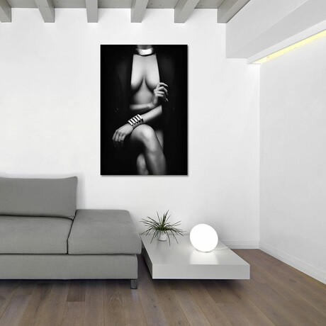 Nude Woman With Jacket 1 by Johan Swanepoel (26"H x 18"W x 0.75"D)