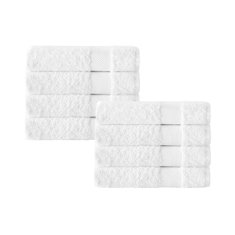 Kansas Turkish Cotton Wash Towels // White // Set of 8